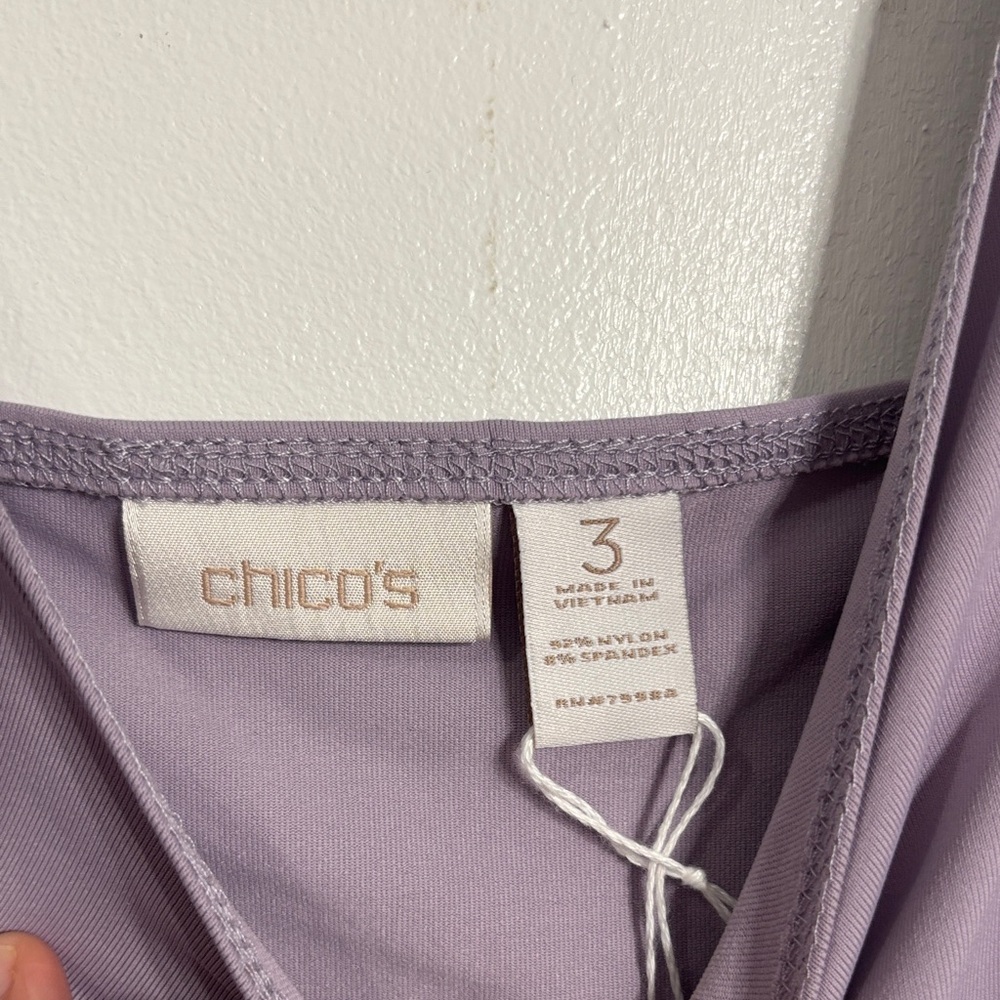 Chico's Soft Scoop Tank Top - Lavender - Picture 2 of 5